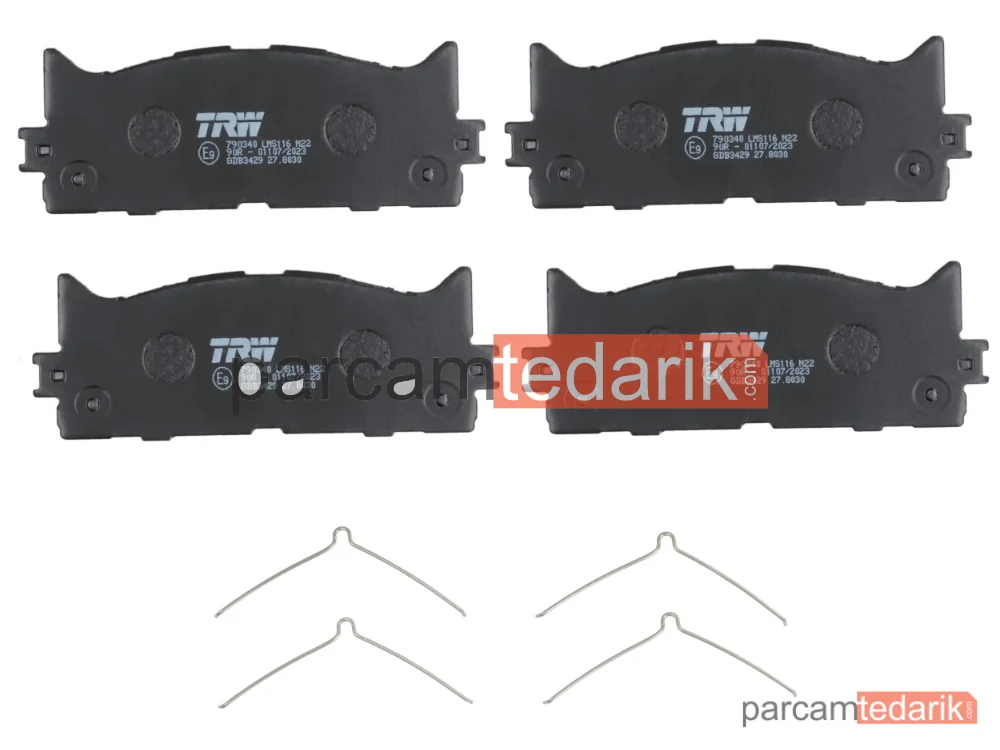 TRW GDB3429 | Fren Balatası Ön Toyota CAMRY Sedan 2.4 06-11, 3.5 06-14