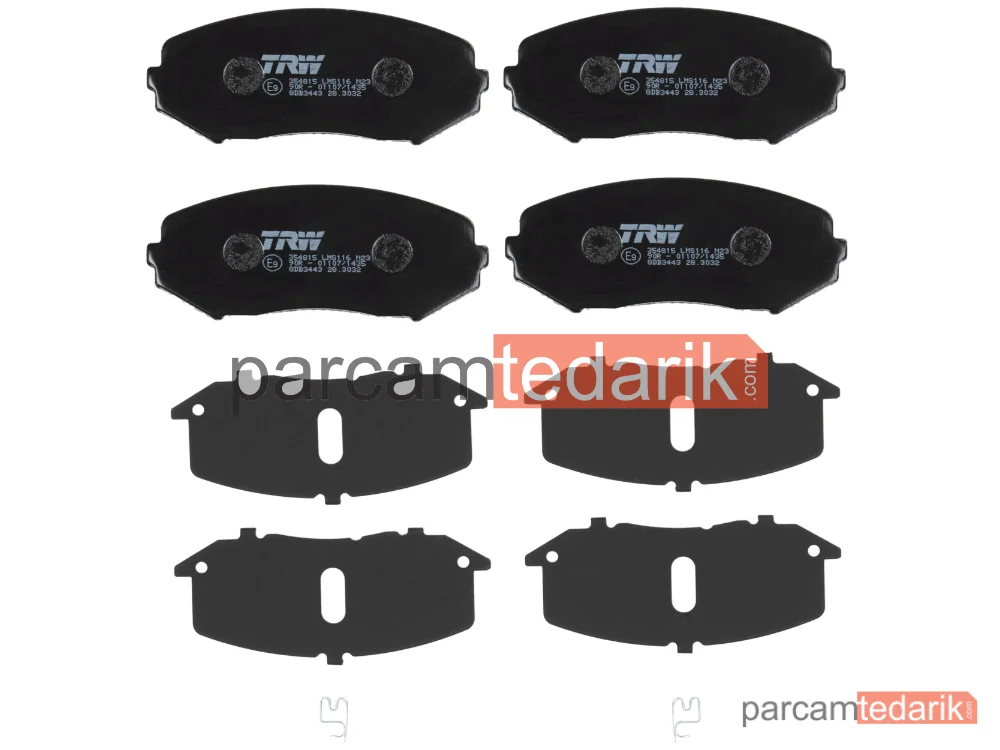 TRW GDB3443 | Fren Balatası Ön Suzuki GRAND Vitara II 1.6 05=>, 2.0 05-15, 2.4 09=>, 3.2 09-15, 1.9 DDİS 05-15
