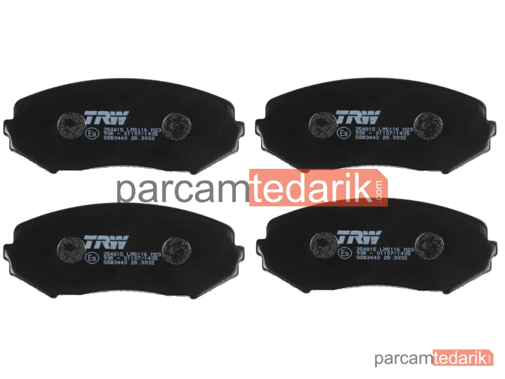 TRW GDB3443 | Fren Balatası Ön Suzuki GRAND Vitara II 1.6 05=>, 2.0 05-15, 2.4 09=>, 3.2 09-15, 1.9 DDİS 05-15