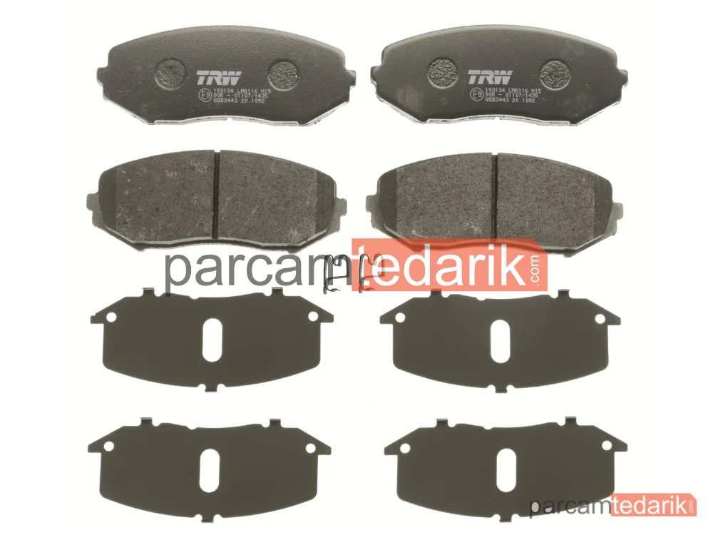 TRW GDB3443 | Fren Balatası Ön Suzuki GRAND Vitara II 1.6 05=>, 2.0 05-15, 2.4 09=>, 3.2 09-15, 1.9 DDİS 05-15
