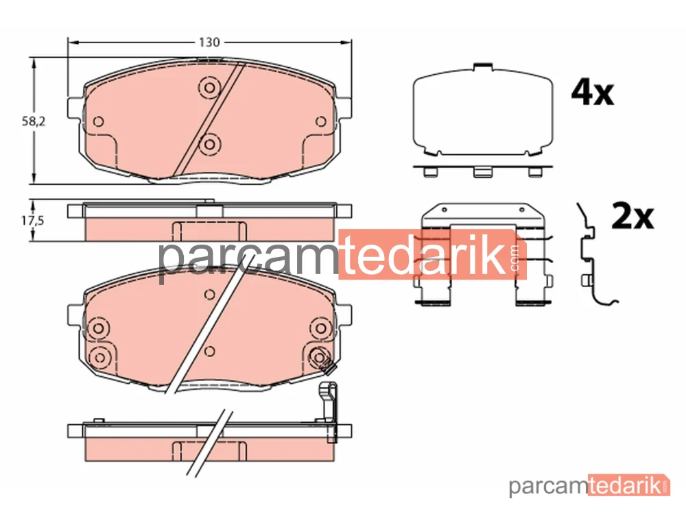 GDB3450 | Fren Balatası Ön Hyundai İ30 1.4-1.6-2.0 07-11, 1.6-2.0 CRDİ 07-11