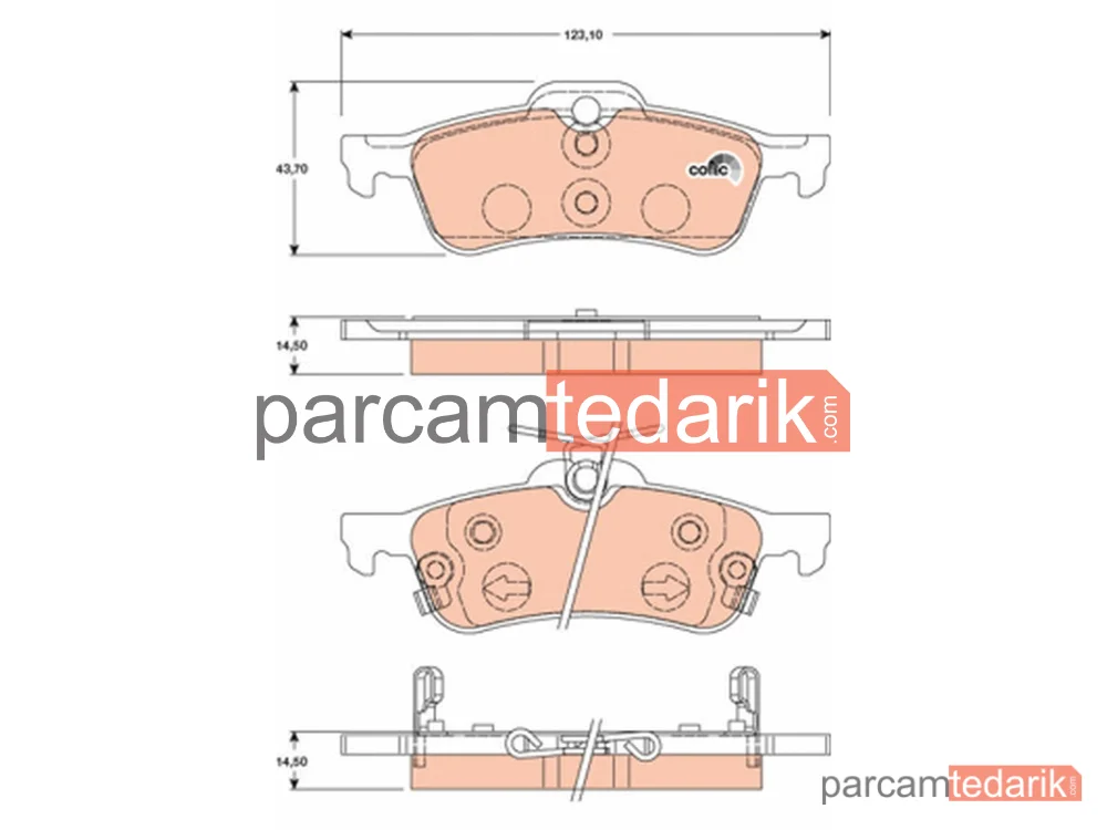 GDB3458 | Fren Balatası Arka Toyota Yaris 1.0 VVT-İ 05-11, 1.3 VVT-İ 05-10