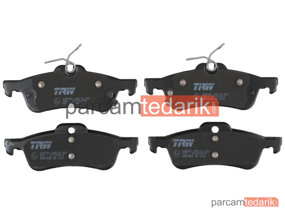 TRW GDB3458 | Fren Balatası Arka Toyota Yaris 1.0 VVT-İ 05-11, 1.3 VVT-İ 05-10