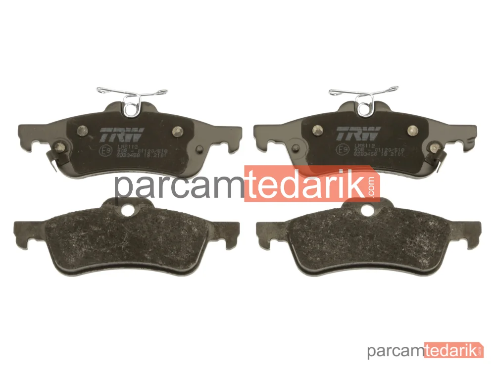 TRW GDB3458 | Fren Balatası Arka Toyota Yaris 1.0 VVT-İ 05-11, 1.3 VVT-İ 05-10