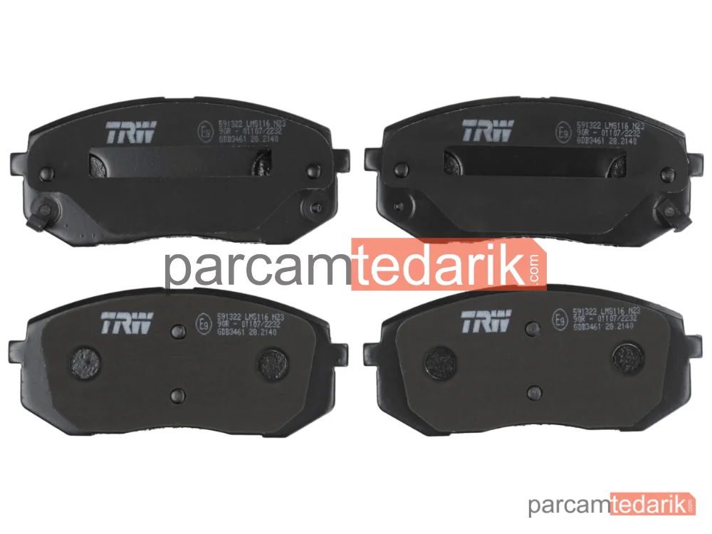 TRW GDB3461 | Fren Balatası Ön Kia Carens II MPV 2.0 CRDİ 02=>