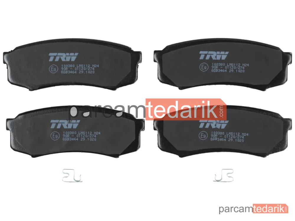 TRW GDB3464 | Fren Balatası Arka Mitsubishi Pajero IV 3.8 V6 06=>, 3.2 Dİ-D 07=>, 3.2 Dİ-D 4WD 09=>