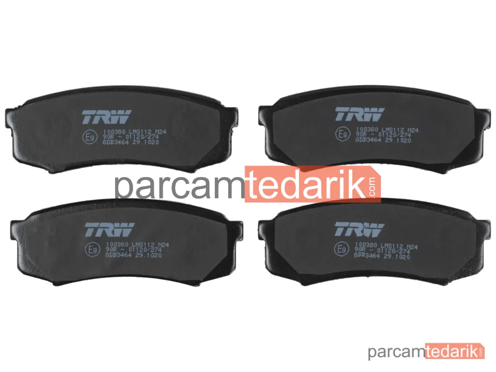 TRW GDB3464 | Fren Balatası Arka Mitsubishi Pajero IV 3.8 V6 06=>, 3.2 Dİ-D 07=>, 3.2 Dİ-D 4WD 09=>