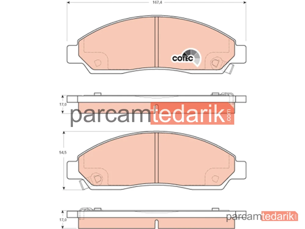 GDB3466 | Fren Balatası Ön Isuzu D-Max I 2.5 06-12, 2.5 DİTD 4X4 02-12, 2.5 DİTD 06-12, 3.0 DİTD 4X4 02-12, 3.0 DİTD 07-12
