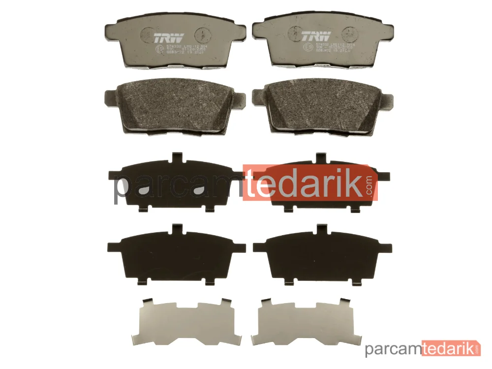 TRW GDB3472 | Fren Balatası Arka Mazda CX-7 2.3 MZR DİSİ T AWD 06-14, 2.5 MZR 09-13, 2.2 MZR -CD AWD 09-13, CX-9 3.7 07=>, 3.7 AWD 07 =>