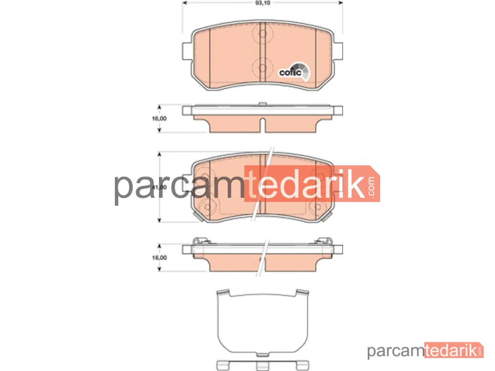 GDB3474 | Fren Balatası Arka Hyundai İ20 1.2-1.4 08-15, 1.6 08-12, 1.1 CRDİ 12-15, 1.4 CRDİ 08-15, 1.6 CRDİ 08-12, İ30 1.4-1.6-2.0 07-11, 1.6-2.0 CRDİ 07-11