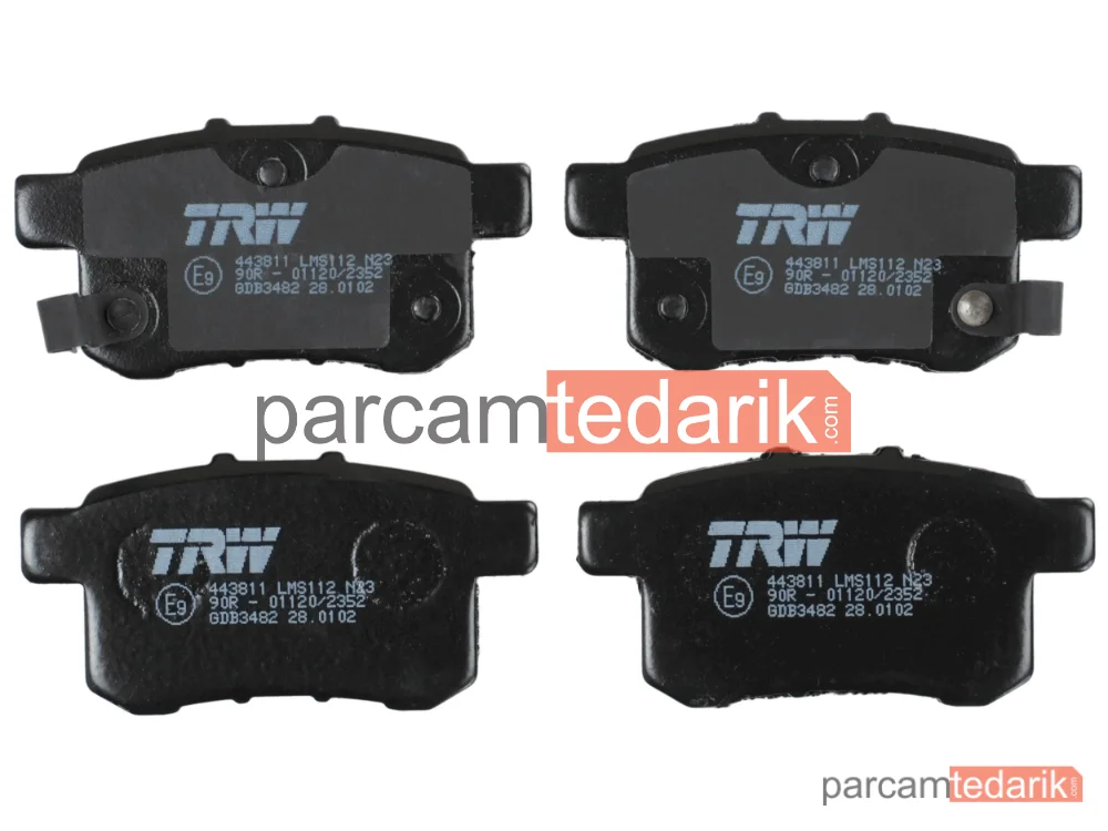 TRW GDB3482 | Fren Balatası Arka Honda Accord VIII 2.0-2.4 İ 08-15, 2.2 İ-DTEC 08-15