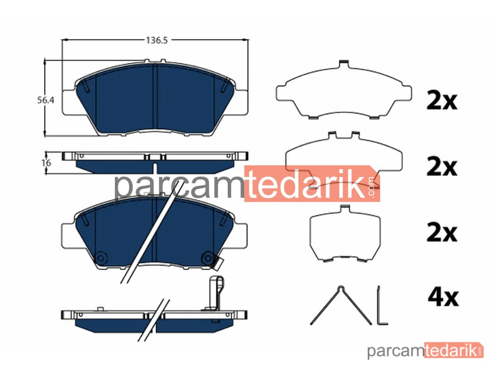 GDB3493BTE | Fren Balatası Ön Honda