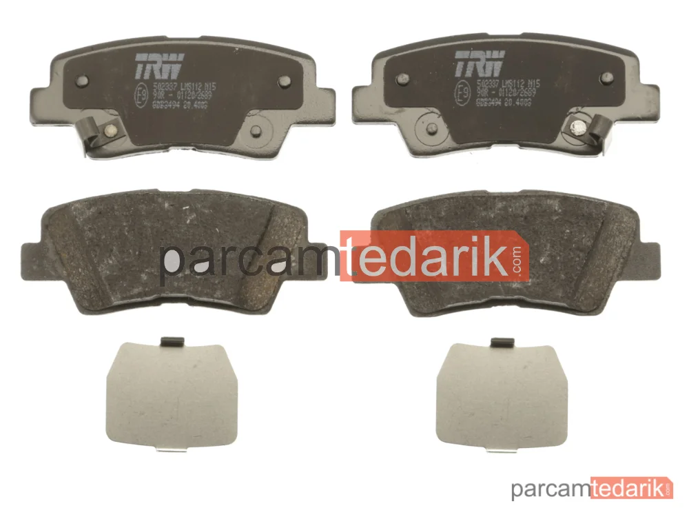 TRW GDB3494 | Fren Balatası Arka Hyundai Accent IV Sedan 1.4-1.6 10=>, 1.6 CRDİ 10=>, Elantra Sedan 1.6 CRDİ 05-11, İ10 1.0-1.2 13=>, 1.0 LPG 14=>, İ20 Coupe 1.0 T-GDİ 16=>, İ30 1.4 11-15, 1.6 11-16, 1.6 GDİ 11-16, 1.4-1.6 CRDİ 11-16