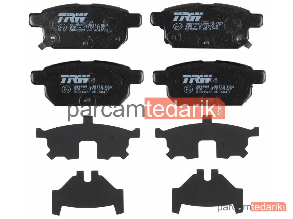 TRW GDB3529 | Balata Fren Arka- (Suzuki SWIFT 2011/2013 / Baleno 16-// / SX-CROSS 13-// / SWIFT 1.2 17-// / Vitara 16-//)