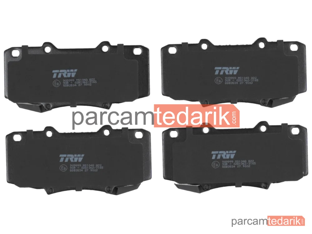 TRW GDB3534 | Fren Balatası Ön Toyota Hilux VII PICK-UP 2.5 D-4D 05-15, 2.5 D-4D 4WD 06-15, 2.5 D 4WD 05-15, 3.0 D-4D 4WD 05-15