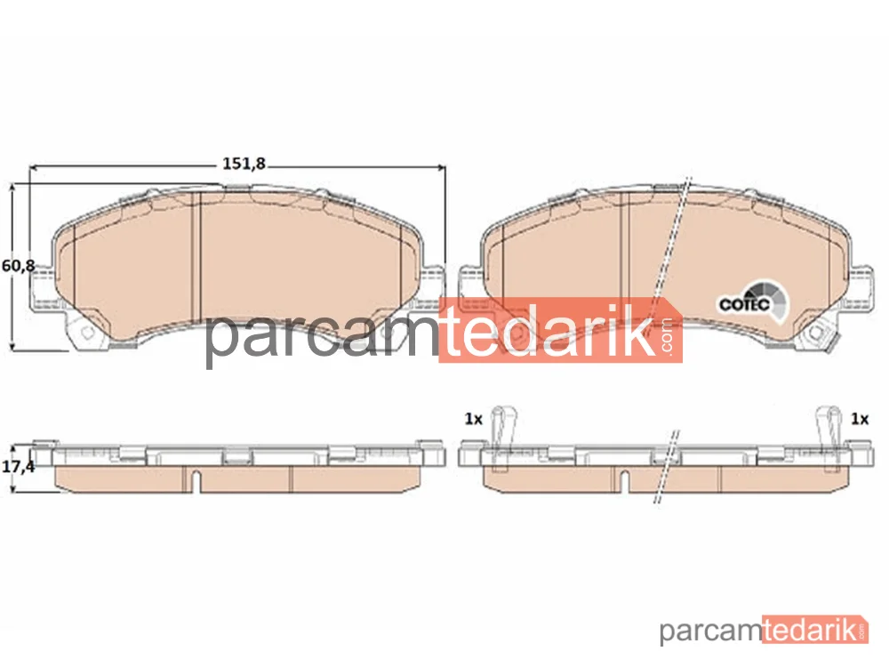 GDB3545 | Fren Balatası — Isuzu D-Max I, Isuzu D-Max II