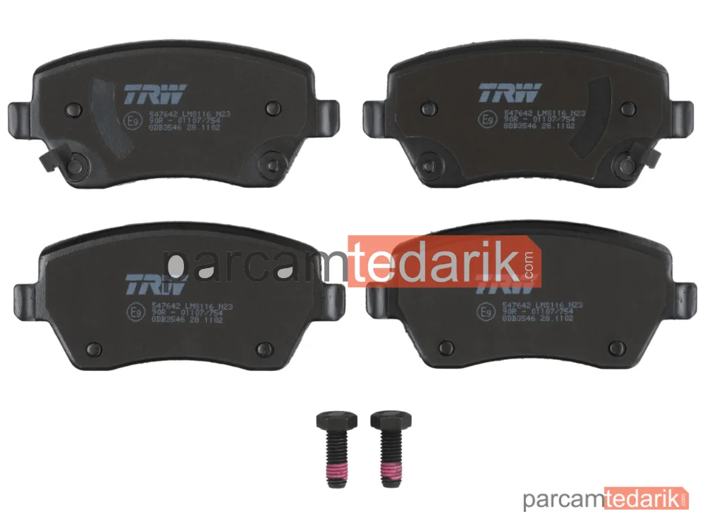 TRW GDB3546 | Fren Balatası — Nissan Micra IV