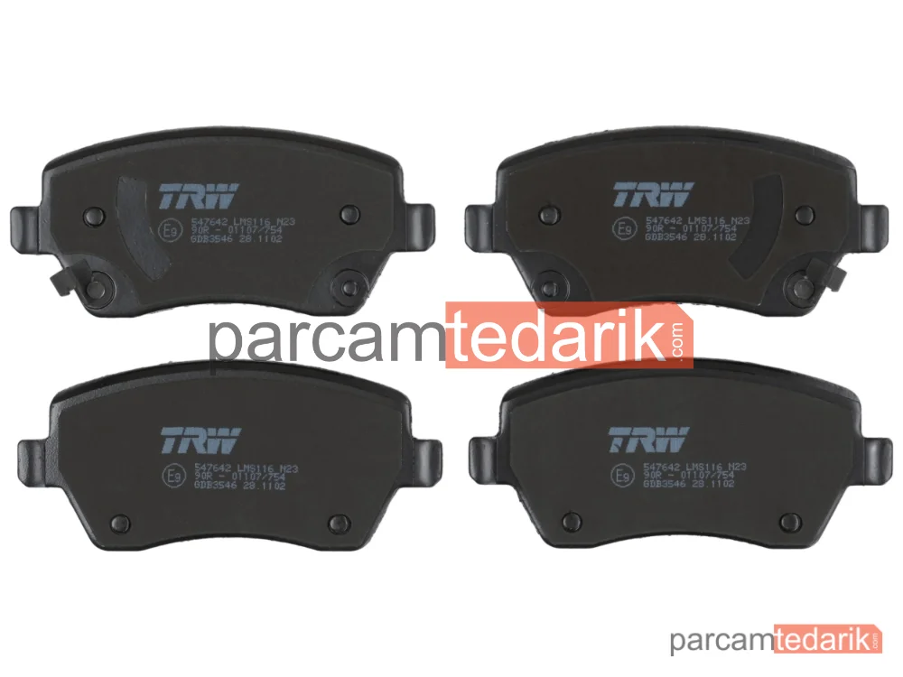 TRW GDB3546 | Fren Balatası — Nissan Micra IV