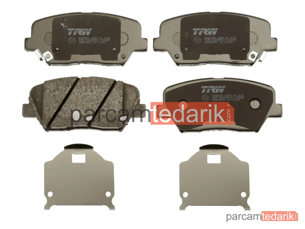 TRW GDB3549 | Fren Balatası Ön Kia Sorento II 2.4 CVVT 09=>, 2.4 CVVT 4WD 09=>