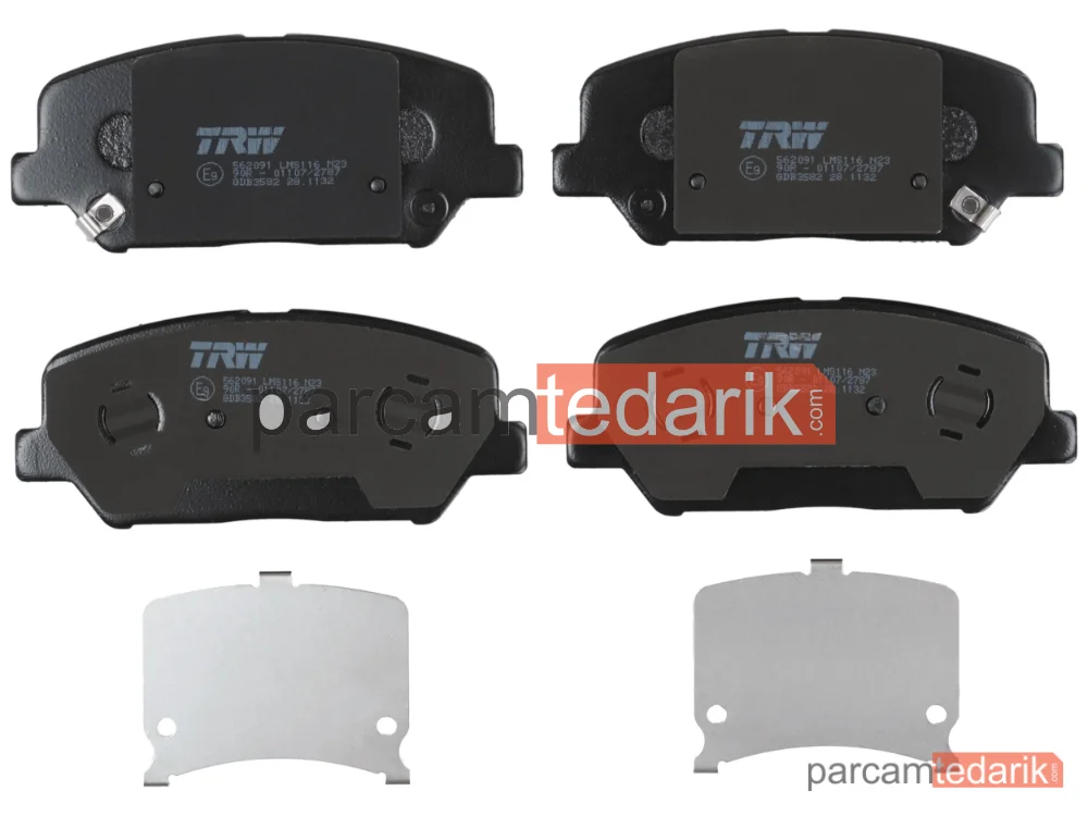TRW GDB3582 | Fren Balatası Ön Hyundai İ30 1.4-1.6 11-16, 1.6 GDİ 11-16, 1.4-1.6 CRDİ 11-16, 1.6 T-GDİ 15=>, Kia CEE'D 1.0 T-GDİ 15=>, 1.4 CVVT 12=>, 1.6 GDİ 12=>, 1.4-1.6 CRDİ 12=>