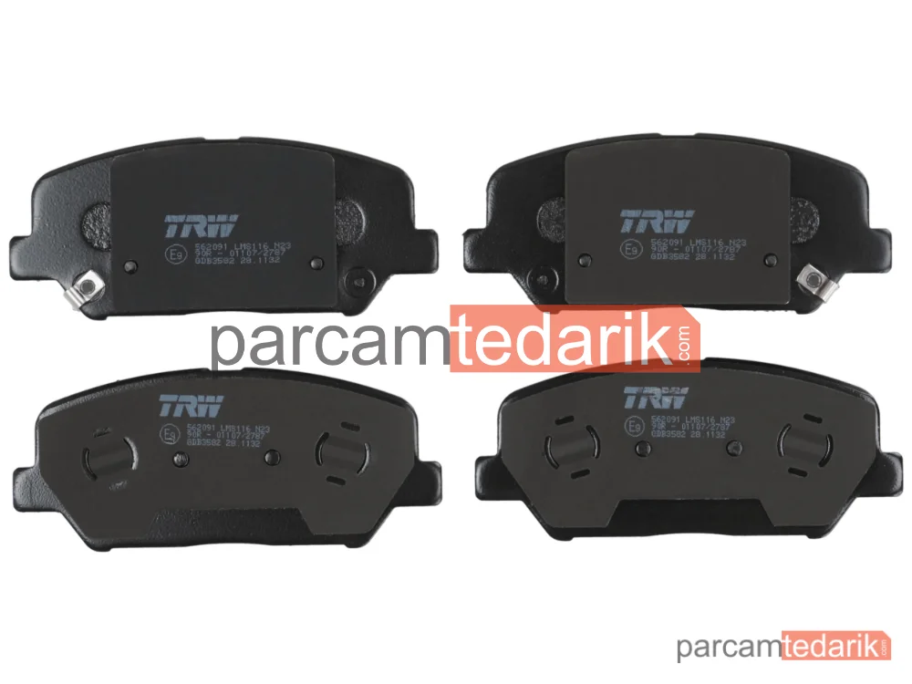 TRW GDB3582 | Fren Balatası Ön Hyundai İ30 1.4-1.6 11-16, 1.6 GDİ 11-16, 1.4-1.6 CRDİ 11-16, 1.6 T-GDİ 15=>, Kia CEE'D 1.0 T-GDİ 15=>, 1.4 CVVT 12=>, 1.6 GDİ 12=>, 1.4-1.6 CRDİ 12=>