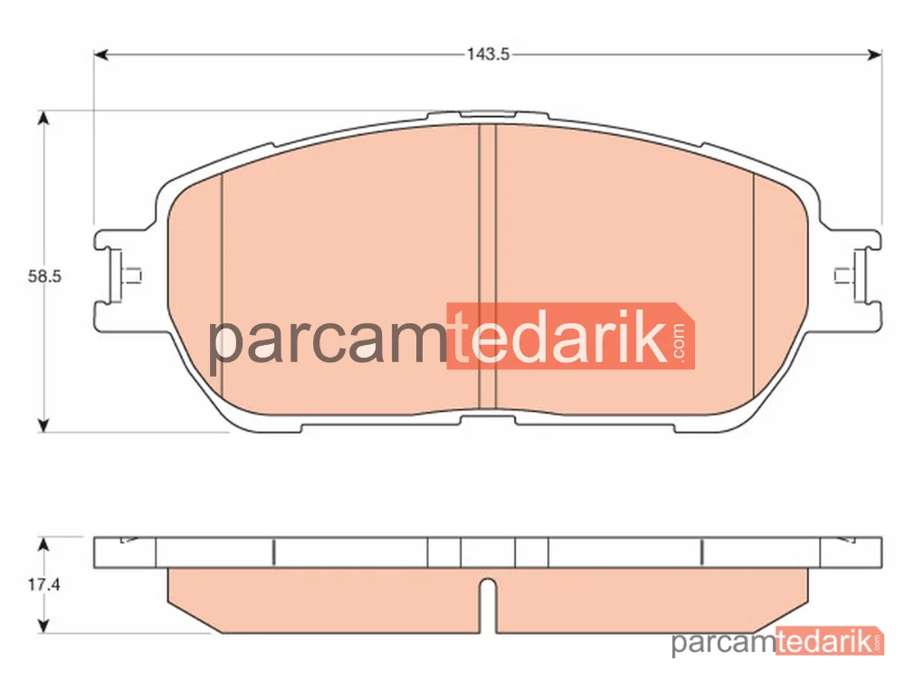 GDB3612 | Fren Balatası Ön Toyota CAMRY Sedan 2.0-2.4-3.0 01-06