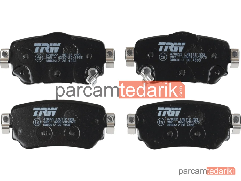 TRW GDB3617 | Fren Balatası Arka Renault Kadjar 1.2TCE 15=>, 1.5-1.6 DCİ 15=>, Nissan Quashqai II SUV 1.2 DIG-T 13=>, 1.3 DIG-T 18=>, 1.5-1.6 DCİ 13=>, X-Trail 1.6 DIG-T 15=>, 1.6 DCİ 14=>, 2.0 DCİ 16=>