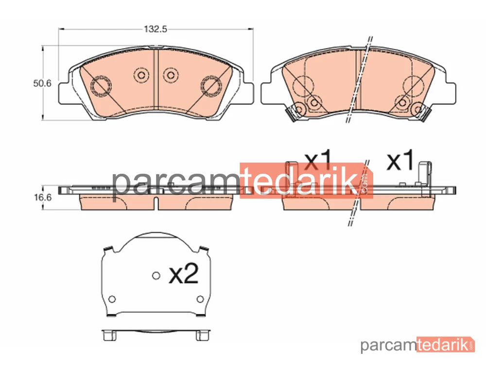 GDB3618 | Fren Balatası Ön Hyundai İ10 1.0-1.2 13=>, 1.0 LPG 14=>