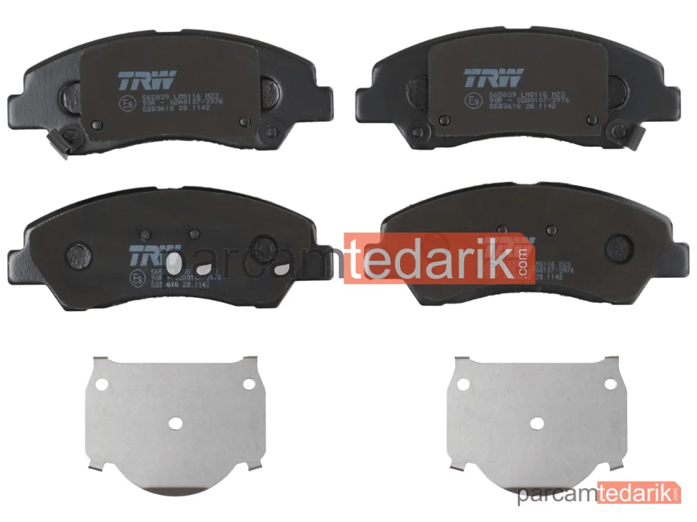 TRW GDB3618 | Fren Balatası Ön Hyundai İ10 1.0-1.2 13=>, 1.0 LPG 14=>