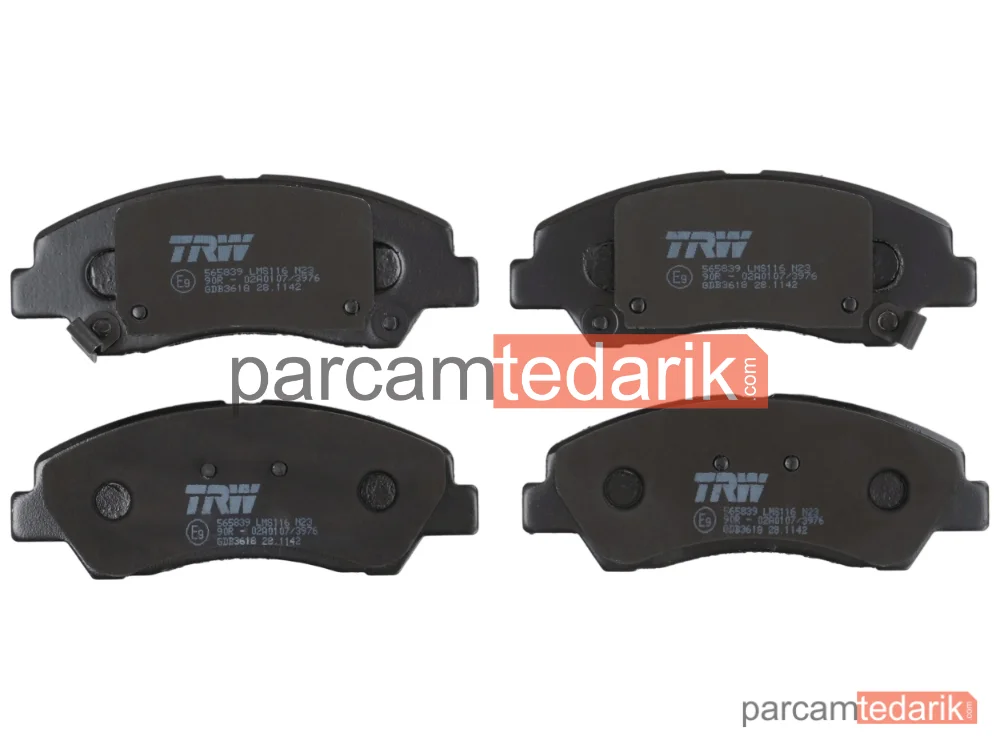 TRW GDB3618 | Fren Balatası Ön Hyundai İ10 1.0-1.2 13=>, 1.0 LPG 14=>