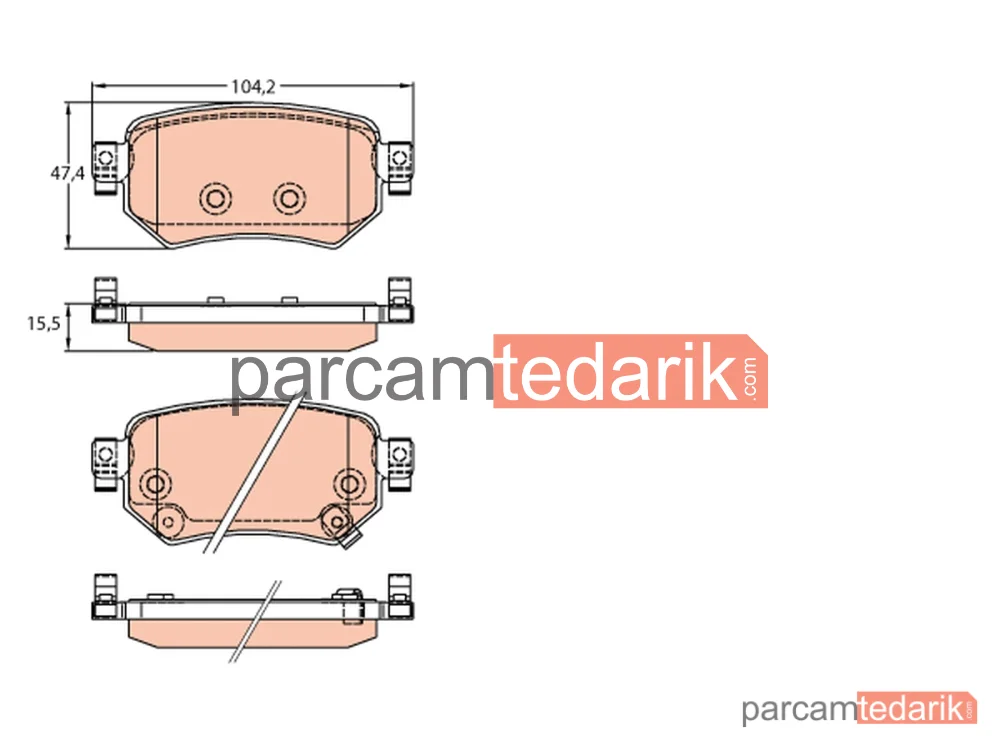 GDB3632 | Fren Balatası Arka Mazda 6 Sedan 2.0-2.5 13=>, 2.2 D 12=>