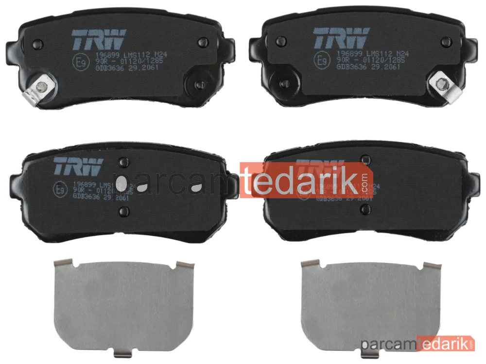 TRW GDB3636 | Fren Balatası Arka Kia Sportage 1.6 GDİ 15=>, 1.6 T-GDİ 15=>, 1.6 TGDİ AWD 15=>, 1.7-2.0 CRDİ 15=>, 2.0 CRDİ AWD 15=>
