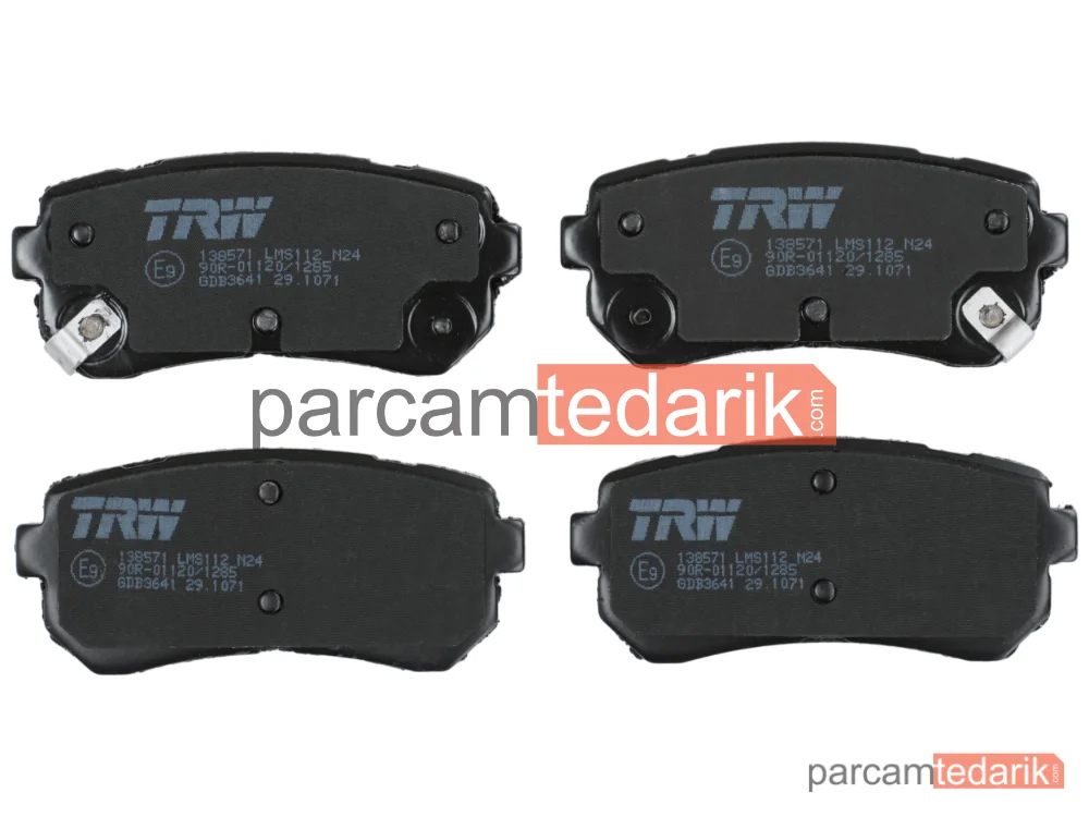 TRW GDB3641 | Fren Balatası Arka Hyundai İX20 1.4-1.6 10=>, 1.4 CRDİ 10=>, 1.6 CRDİ 11=>