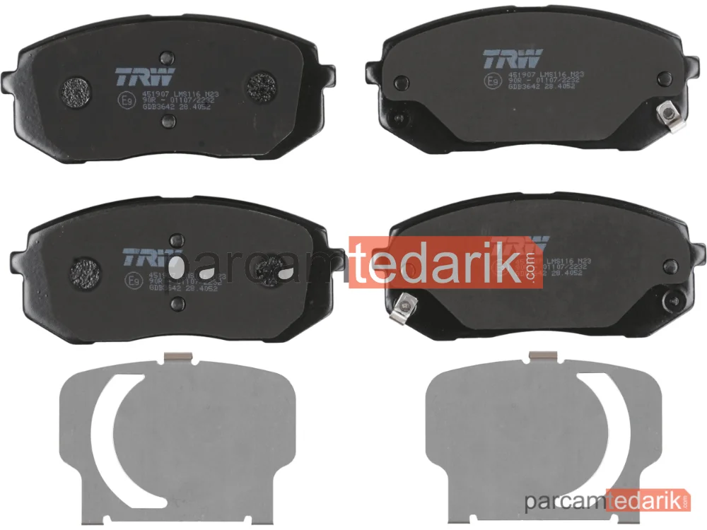 TRW GDB3642 | Fren Balatası Ön Hyundai İ40 1.7 CRDİ 12=>