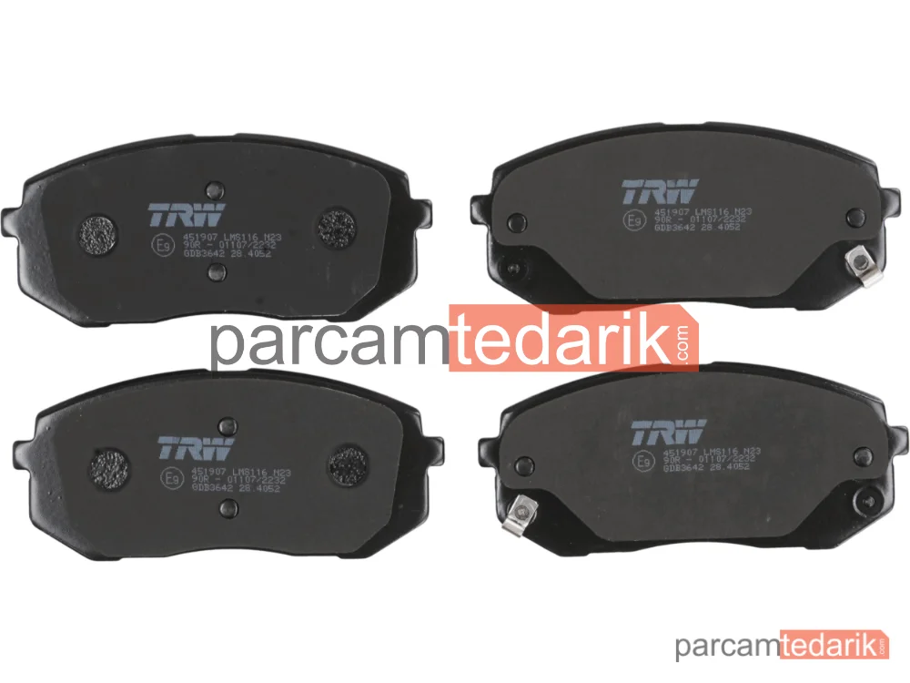 TRW GDB3642 | Fren Balatası Ön Hyundai İ40 1.7 CRDİ 12=>