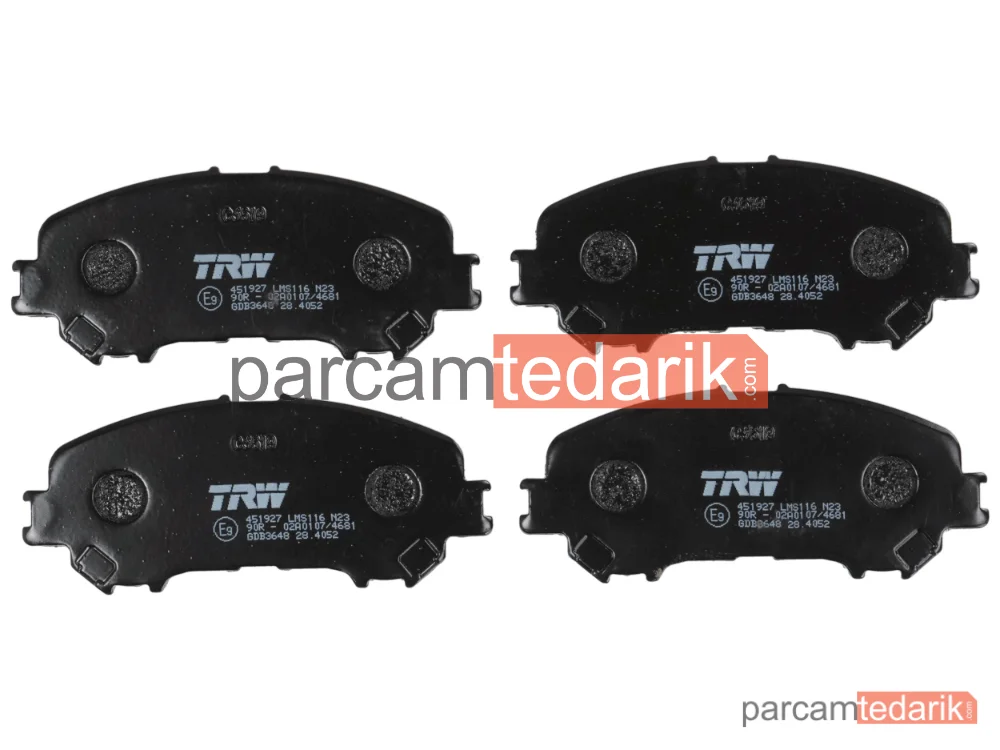 TRW GDB3648 | Fren Balatası Ön Nissan Qashqai J11 2013-/ XTRAIL T32 15-/ Renault Kadjar Koleos 2015-/