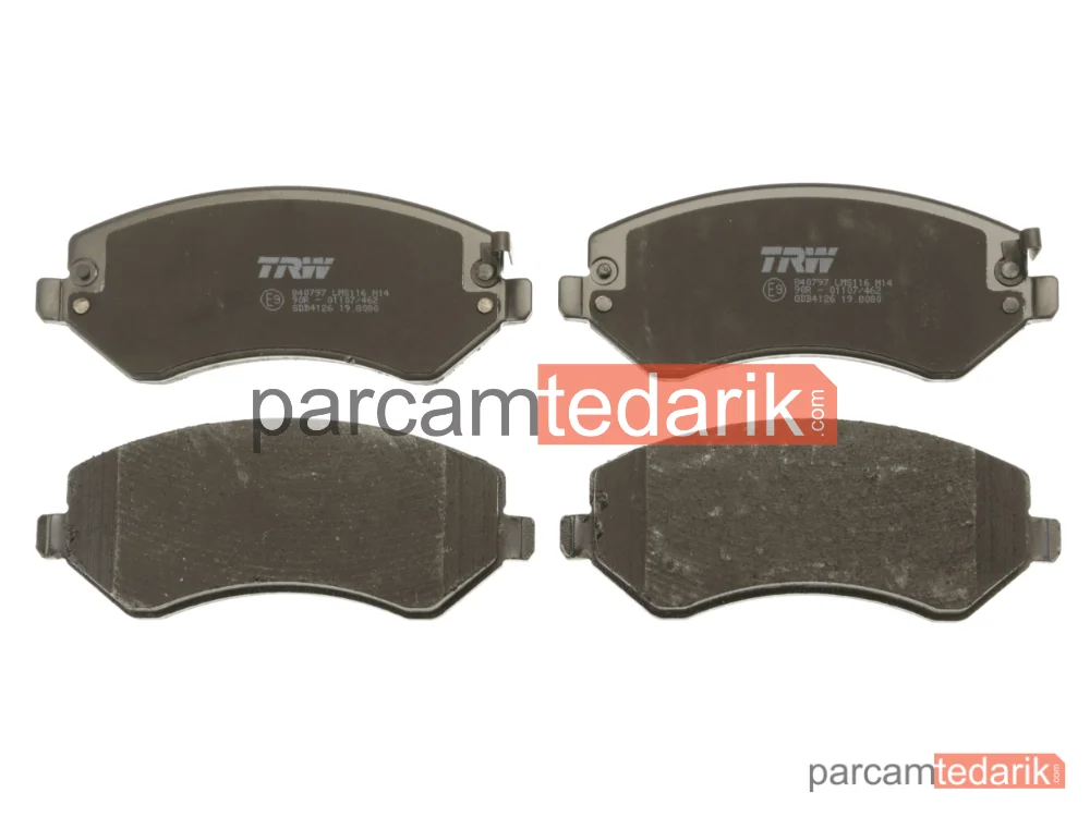 TRW GDB4126 | Fren Balatası Ön Jeep Cherokee 2.4 Laredo 01-04, 2.4 4X4 01-08, 3.7 Laredo 01-04, 3.7 4X4 01-08, 2.5 CRD 4X4 01-08, 2.8 CRD 4X4 02-08