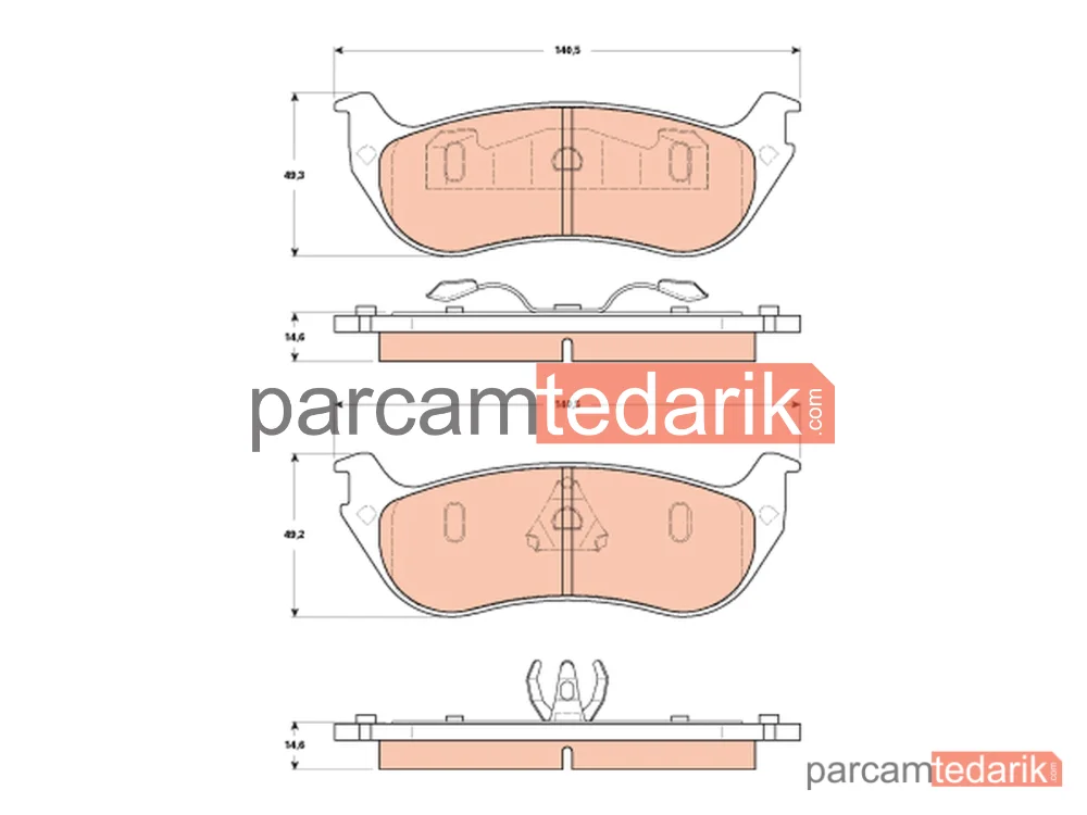 GDB4132 | Fren Balatası Arka Ford USA Explorer 4.0 96-02, 4.0 V6 4WD 96-02