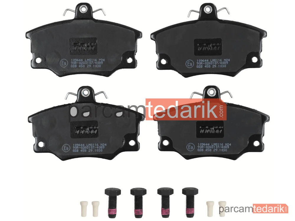 TRW GDB458 | Fren Balatası Ön Fiat Punto 1.1 93-99, 1.2 94-99, 1.6 94-97, 1.7 TD 94-99, Tempra 1.4-1.6 İ.E.90-96, 1.8 İ.E.92-96, 1.9 TD 90-96, Uno 1.3 T İ.E. 87-91, 1.4 T İ.E. 89-96