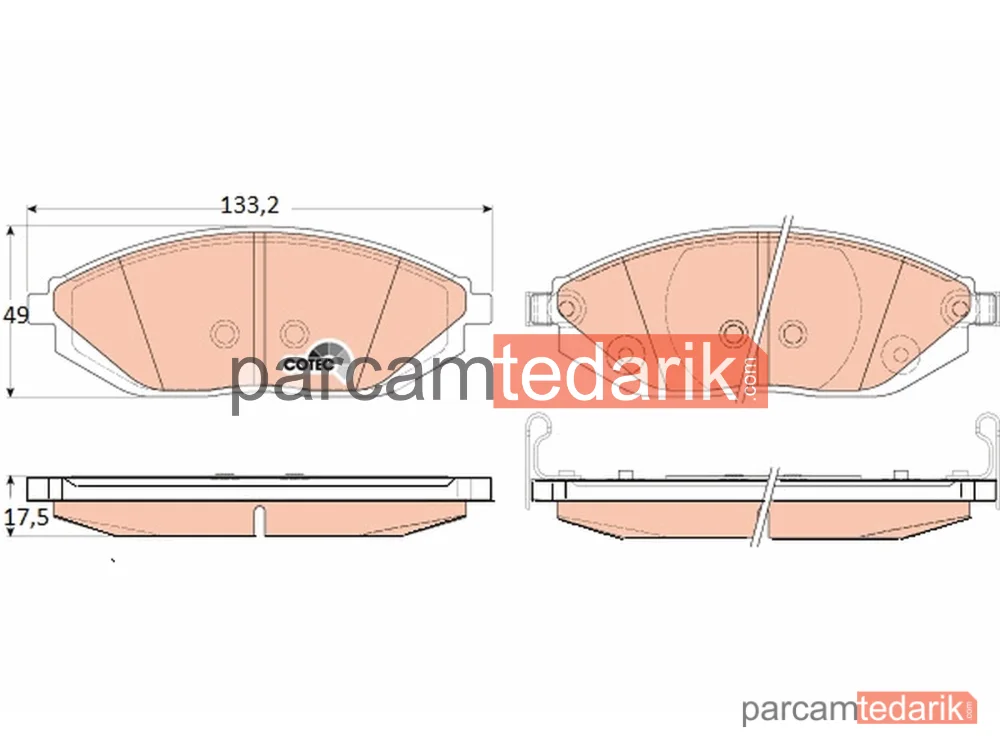 GDB4606 | Fren Balatası Ön Chevrolet SPARK 1.0-1.2 10=>, 1.0-1.2 LPG 10=>