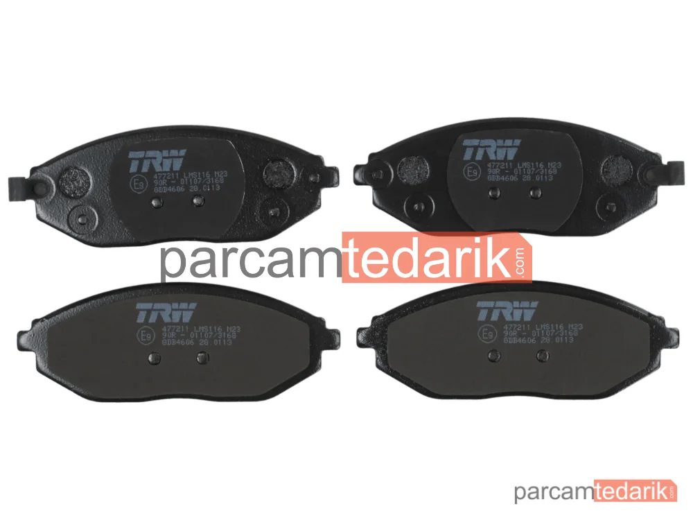 TRW GDB4606 | Fren Balatası Ön Chevrolet SPARK 1.0-1.2 10=>, 1.0-1.2 LPG 10=>