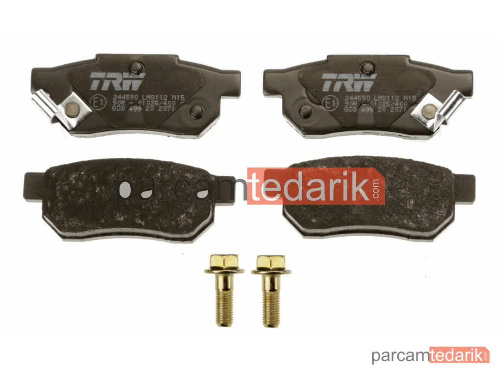 TRW GDB499 | Fren Balatası Arka Honda Civic VI HB 1.4-1.5 İ 95-01, 1.4 İS 95-01, 1.6 VTİ 95-01, Accord III 87-89