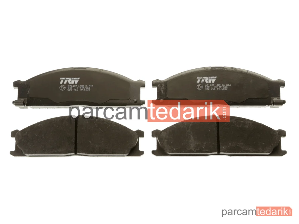 TRW GDB766 | Fren Balatası Ön Nissan PICK-UP 2.4 97-02, 2.4 İ 98-05, 2.4 İ AWD 98-05, 2.4 03=>, 2.5 Dİ 02-10, 2.5 D 98-05, 2.5 D 4WD 98-05, 2.5 TD 4WD 98-05, 3.2 D 4WD 98-05