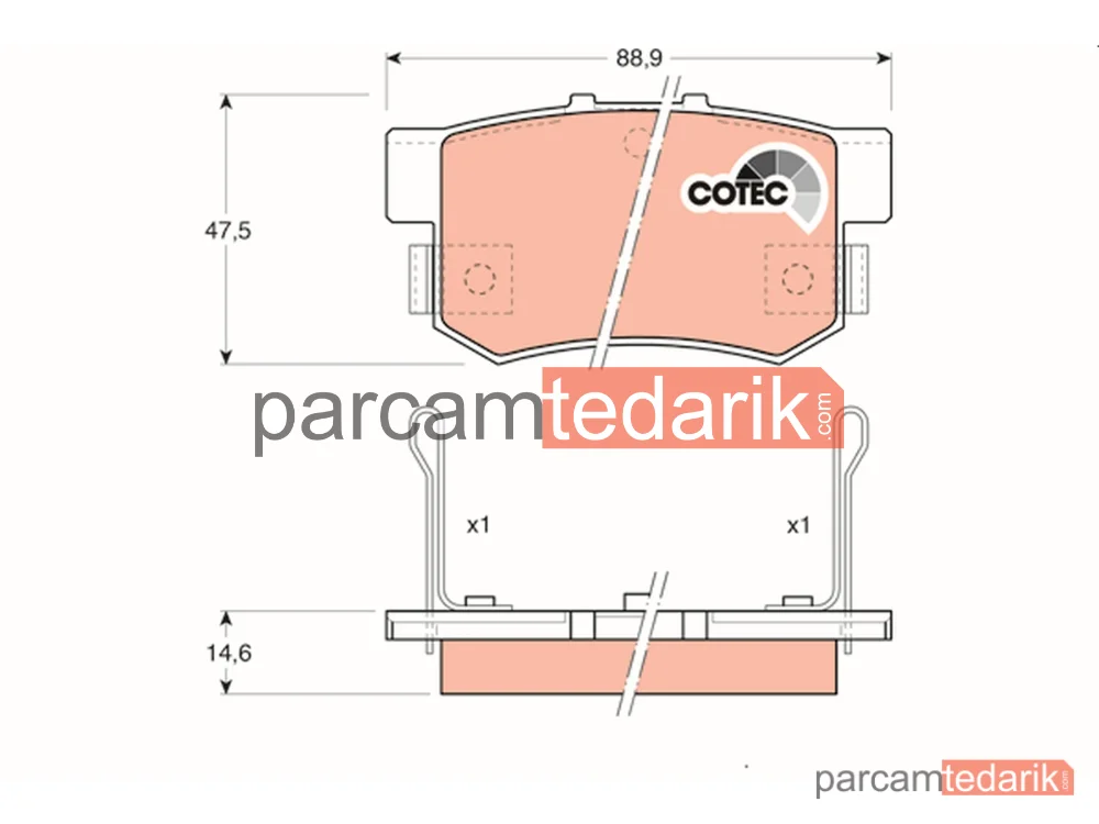 GDB774 | Fren Balatası Arka Honda Civic Sedan 06-16 / CRV 03- / Accord 98-04 / FRV 04- / Rover / SWIFT 06- / SX4
