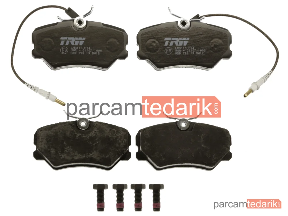TRW GDB793 | Fren Balatası Ön Peugeot 405 I 1.4-1.9 87-92, 1.9 4X4 87-92, 1.9 D 88-92