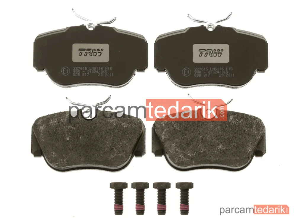 TRW GDB817 | Fren Balatası Ön Mercedes-Benz 190 E 1.8 90-93, 2.0 82-90, E 20 82-93, E 2.3 86-93, E 2.3-16 84-88, E 2.5-16 88-93, 2.3 E 82-88, E 2.6 86-93, D 2.0 83-93, D 2.5 85-93, 2.6 82-88, D 2.5 89-93, TD 2.5 88-93