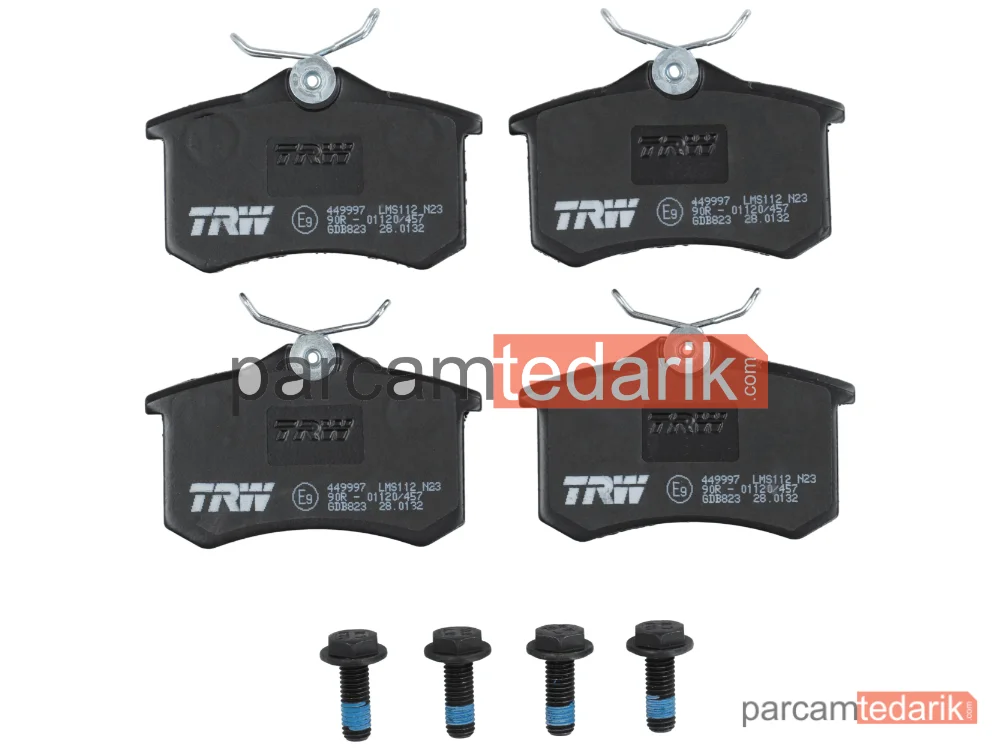 TRW GDB823 | Fren Balatası Arka Volkswagen Golf II 1.8 84-91, 1.8 İ CAT 87-91, 1.8 GTİ 83-91, 1.8 GTİ 16V 86-91, Golf IV Cabriolet 1.6-1.8-2.0 98-02, 1.9 TDİ 98-02, Jetta II 1.8 84-92, 1.8 CAT 87-91, 1.8 16V 86-91, 2.0 89-92, Passat 2.2 85-88