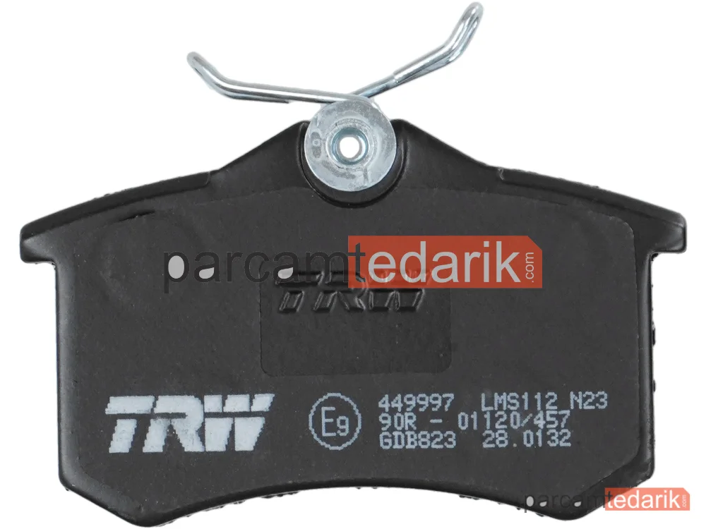 TRW GDB823 | Fren Balatası Arka Volkswagen Golf II 1.8 84-91, 1.8 İ CAT 87-91, 1.8 GTİ 83-91, 1.8 GTİ 16V 86-91, Golf IV Cabriolet 1.6-1.8-2.0 98-02, 1.9 TDİ 98-02, Jetta II 1.8 84-92, 1.8 CAT 87-91, 1.8 16V 86-91, 2.0 89-92, Passat 2.2 85-88