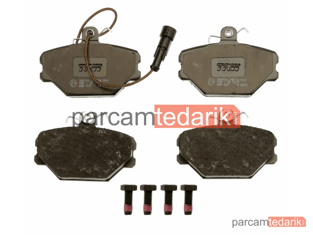 TRW GDB833 | Fren Balatası Ön Fiat Tempra 1.6 90-96, 1.6 İE. 90-96, Tipo 1.4 87-89, 1.6 88-91