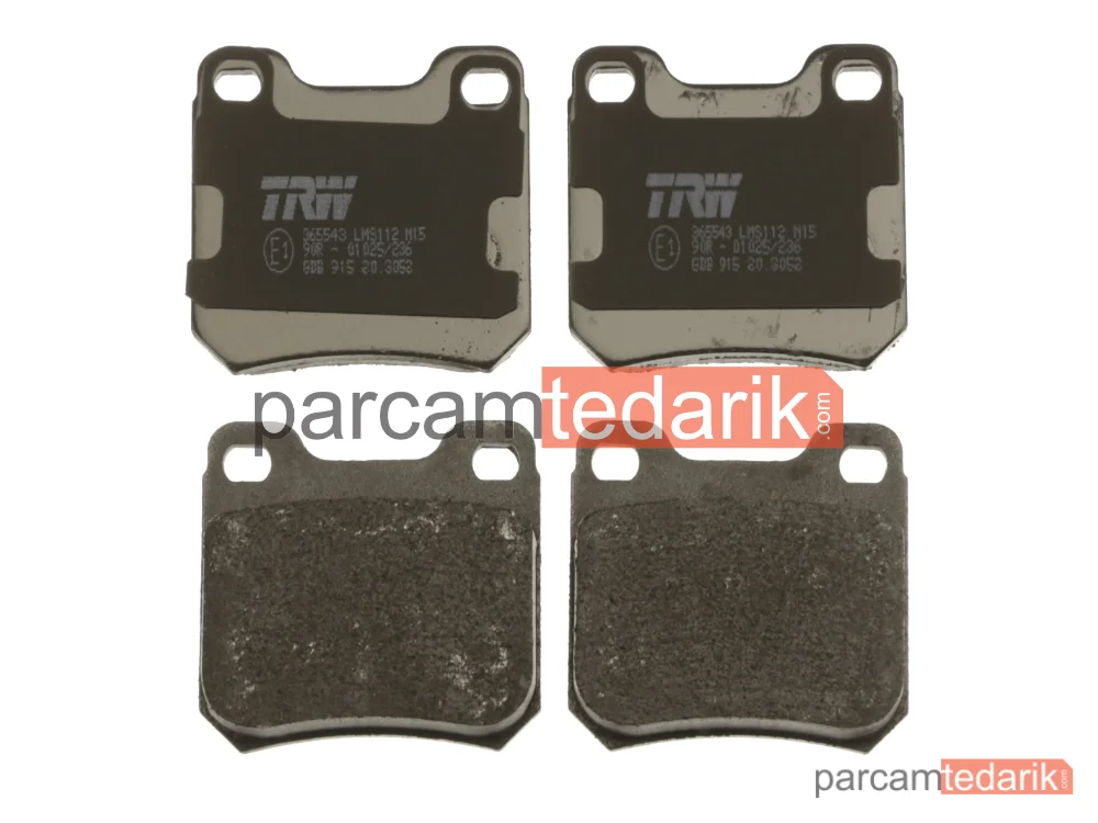 TRW GDB915 | Fren Balatası Arka Opel Omega A 1.8 N 86-88, 1.8 87-94, 1.8 S 86-94, 2.0 90-94, 2.0 İ 86-94, 3.0 87-94, 3.0 24V 89-94, 2.3 D 86-94, 2.3 TD INTERC. 88-94, Senator B 2.5-2.6 İ 90-93, 3.0 87-93, 3.0 İ CAT 88-93, 3.0 24V 89-93, Vectra B 1.6-1.8 İ 16V 95-02, 2.0 İ 95-02, 2.0 İ 16V 95-00